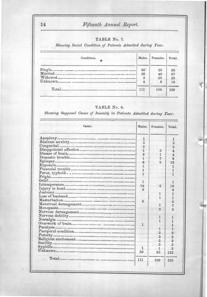 Annual Report of the Longview State Hospital, 1874