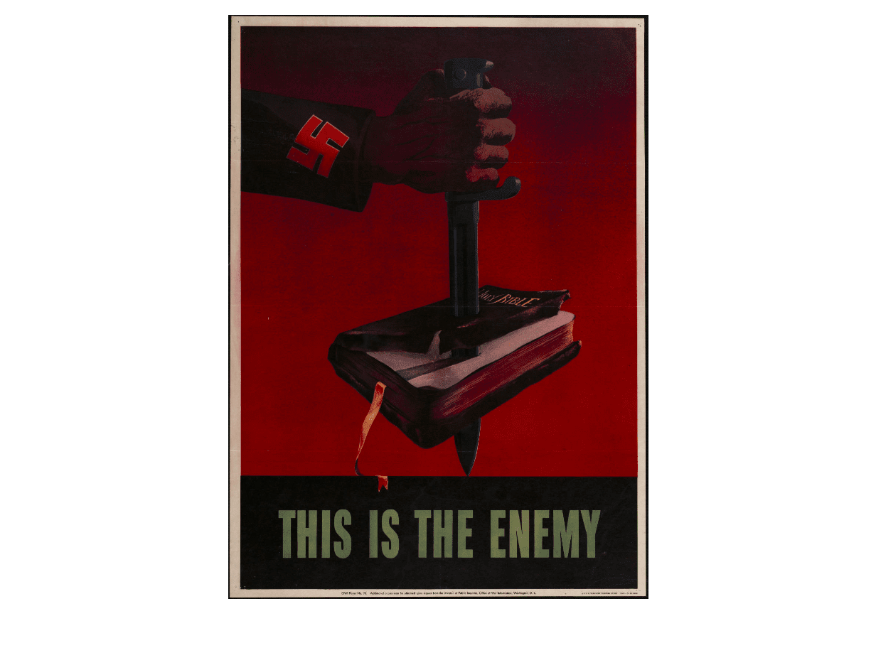 "This is the Enemy," a 1943 Office of War Information poster stirring up anti-Nazi sentiment