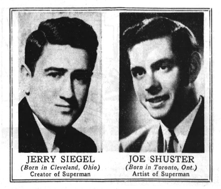 Jerry Siegel (left) and Joe Shuster (right)