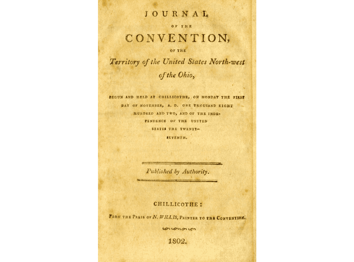 1802 Journal of the Convention of the Territory of the United States North-west of the Ohio