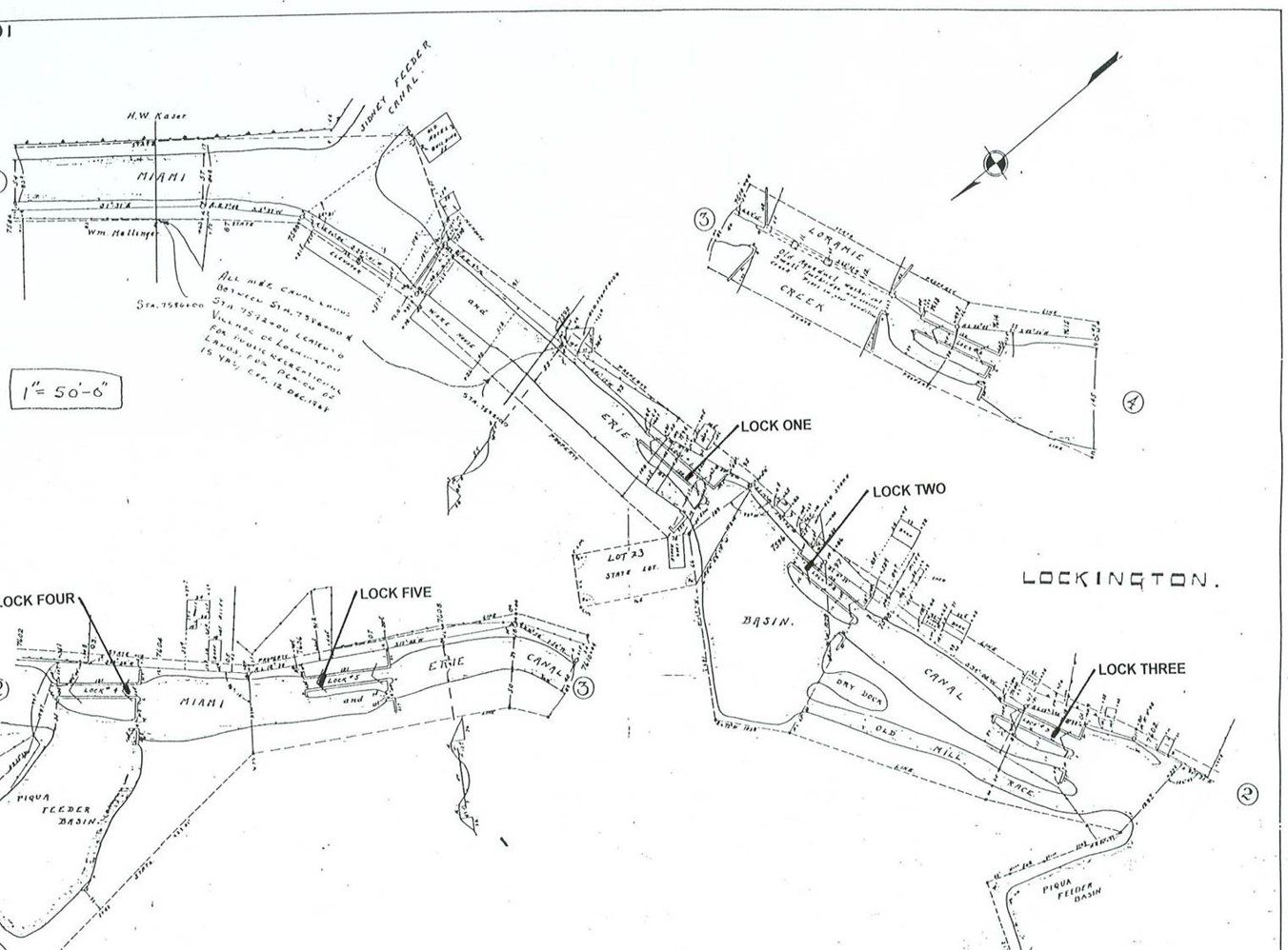 Map of the Lockington Locks