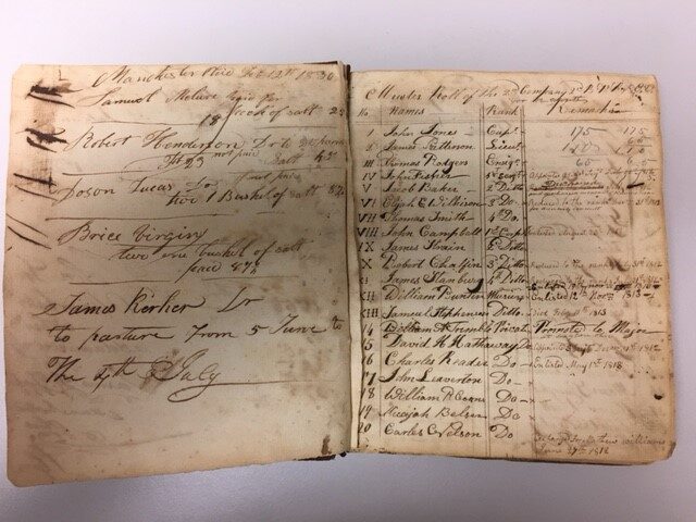 Full roster of company and notes about the men