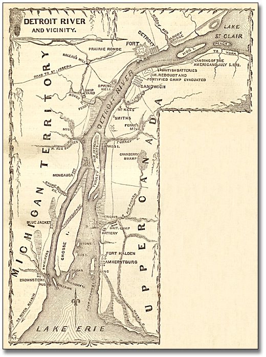 1869 map of Detroit River and Vicinity