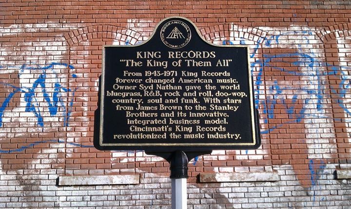 Historical marker in front of the site of King Records, 1540 Brewster Avenue, Cincinnati, Ohio