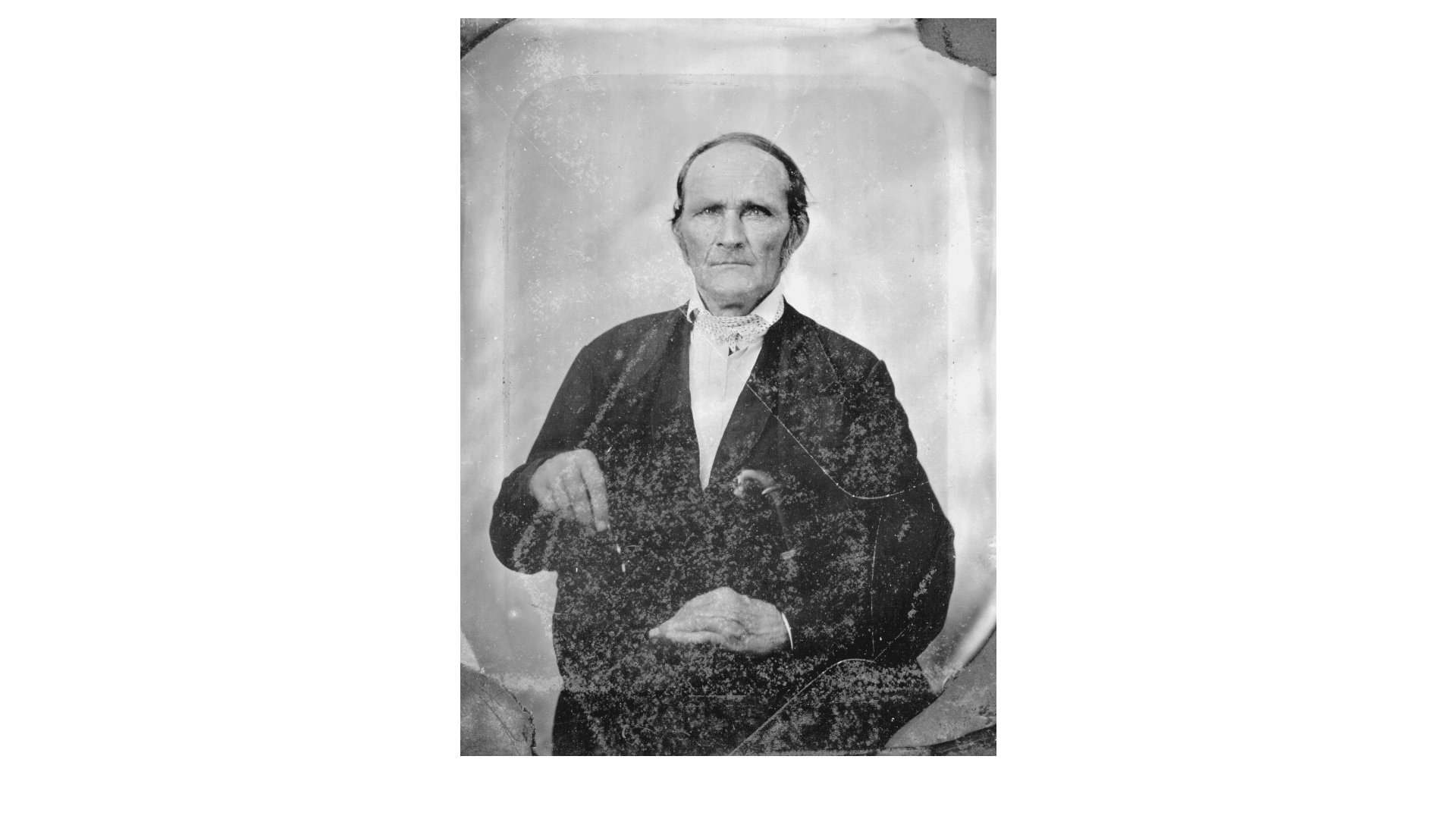 Tintype portrait of Jesse Root Gran
