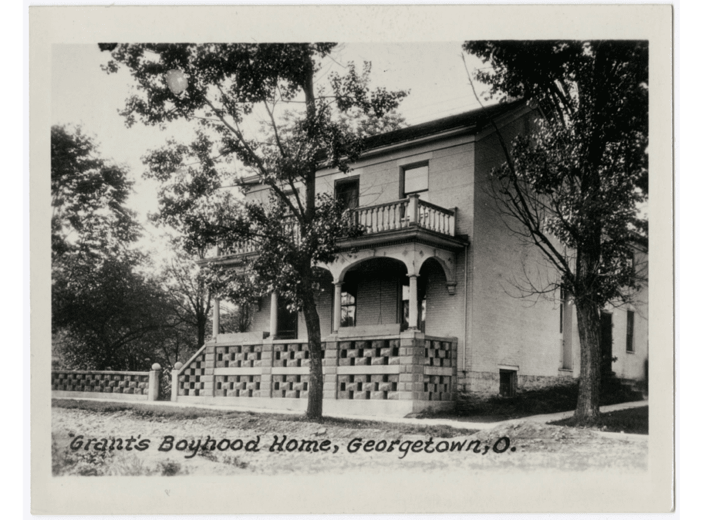 Ulysses S. Grant’s boyhood home in Georgetown was within walking distance of the schoolhouse that would later bear his name. Grant would learn of his father’s passion for reading and become an avid reader himself at this house. Photo courtesy of Ohio History Connection.