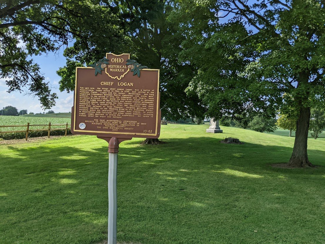 Ohio Historical Marker Sign for Chief Logan