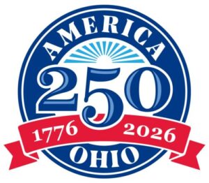 America 250-Ohio Commission logo. Text reads: America 250 Ohio. 1776-2026