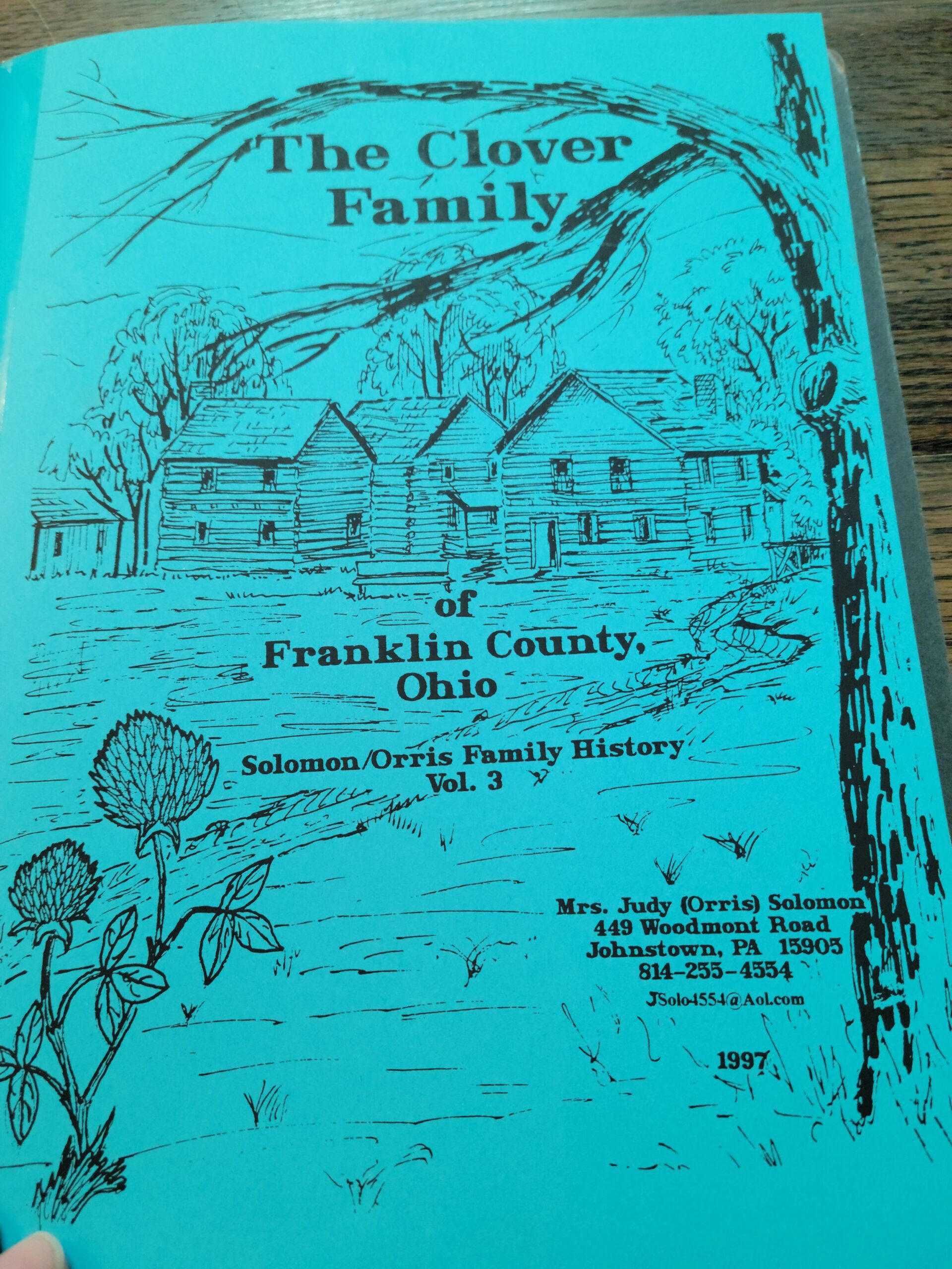 Details on Millia Jane Clover Kearnes and her children in The Clover Family of Franklin County, Ohio, Solomon/Orris Family History, Vol. 3 by Mrs. Judy (Orris) Soloman © 1997