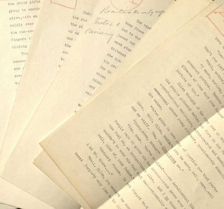 A closeup photo of historical manuscripts