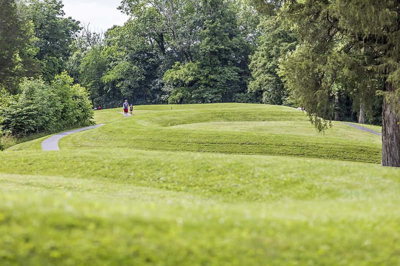 Image looking down/across Serpent Mound