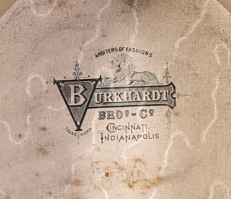 Burkhardt Bros. label from top hat, c.1895-1905