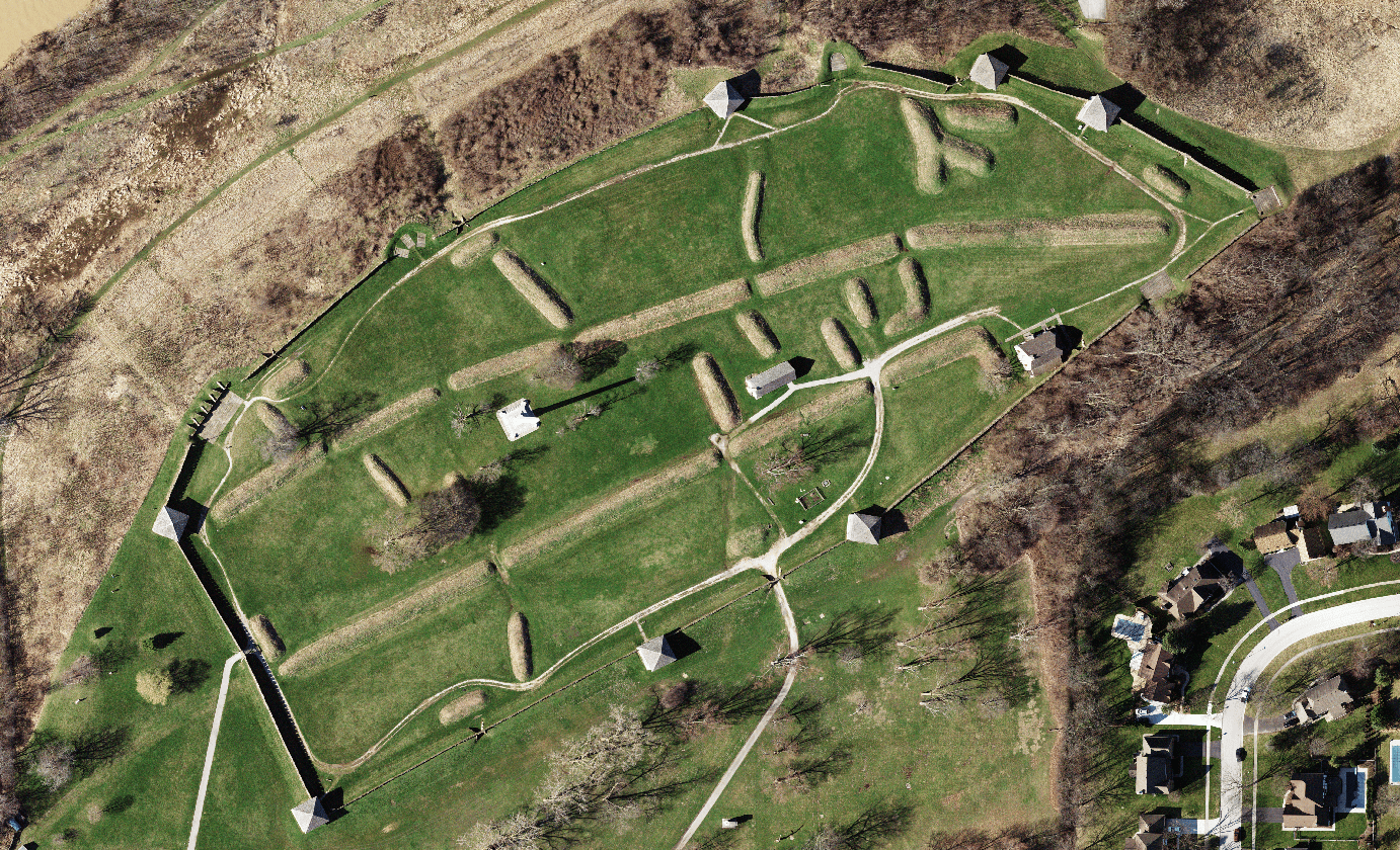 Aerial photograph of Fort Meigs