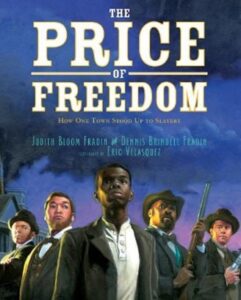 Book cover of The Price of Freedom, showing five men standing against a blue backdrop. 