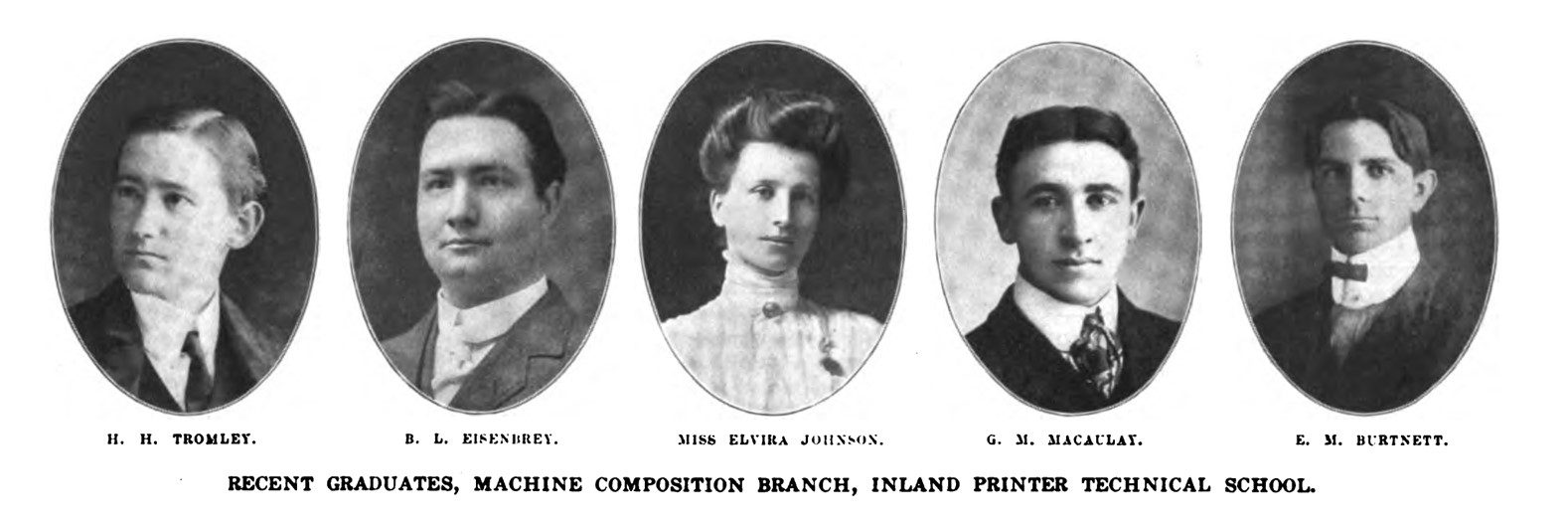 Graduates of the Inland Printer Technical School, 1906
