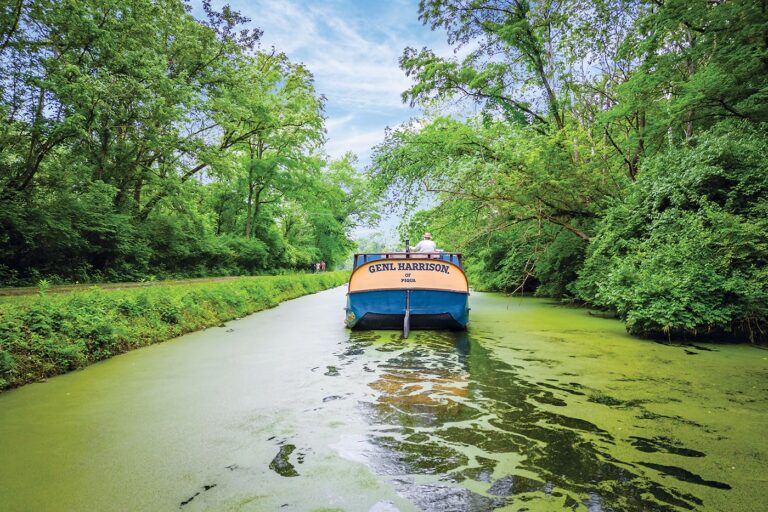 Image of a historic canal boat at Johnston Farm & Indian Agency