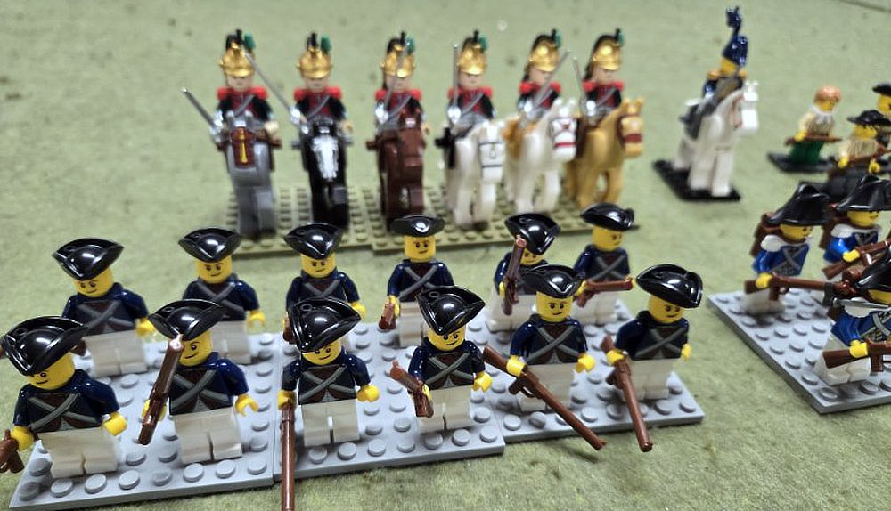 Image of Lego battle figurines used for miniatures gaming.