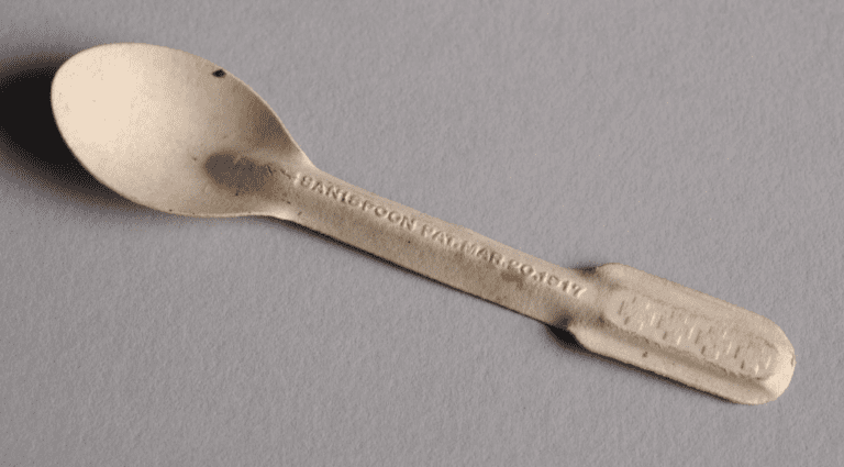 Photograph of a spoon from the USS Shenandoah