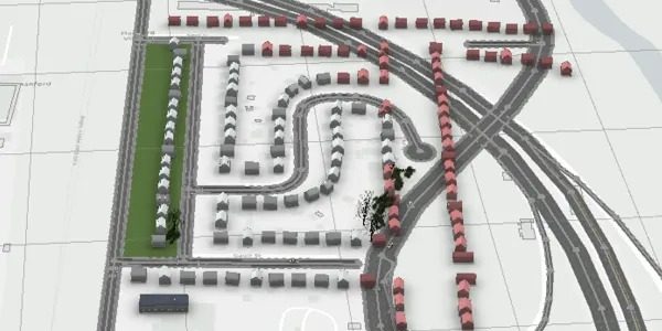 3D Model of Handford Village in 1961 by OSU's Center for Urban and Regional Analysis (CURA).
