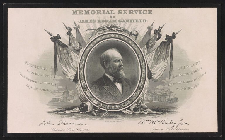 Print from President James Garfield's Memorial Service