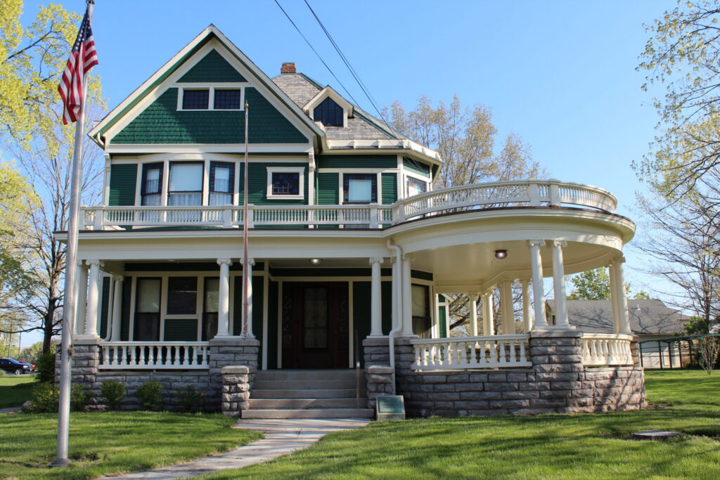 Exterior of the Warren G. Harding Home in 2021