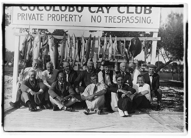 Warren Harding and group with fish at Cocolobo Cay Club, Adams Key, Florida. Courtesy of the Library of Congress