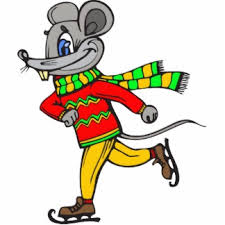 Ice skating mouse