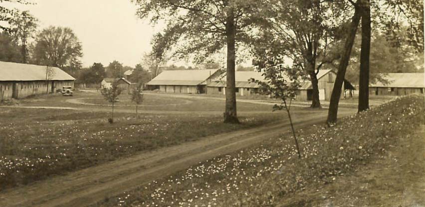 Licking County Fairground buildings. Civilian Conservation Corps photograph, May 1934. From the 'Ohio Memory' website.