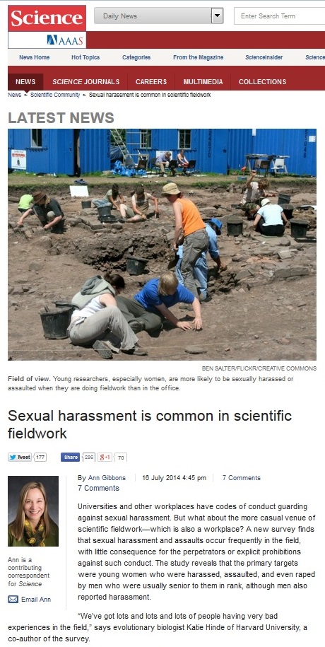 sexual harrassment science