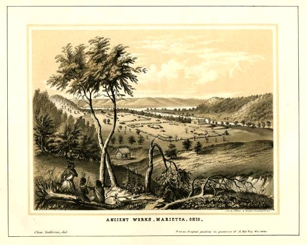 Frontispiece from Ephraim Squier and Edwin Davis' 1848 Ancient Monuments of the Mississippi Valley